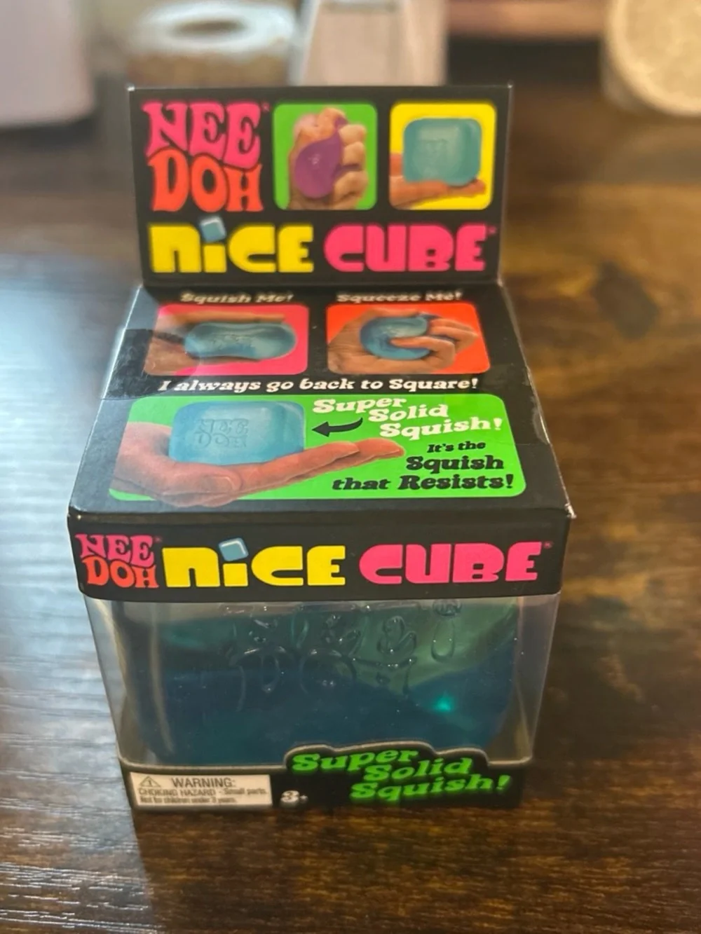 NeeDoh Nice Cube - Blue Squish Toy